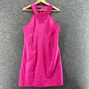 INC International Concepts Dress Women 12 Pink Sheath Midi Crew Neck Sleeveless
